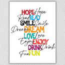 Colourful Inspirational Quote Wall Art