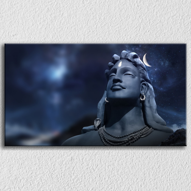 Blue Meditating Shiva Wall Art