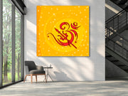 Om With Trishul Self Adhesive Sticker Poster
