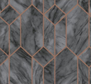 Platinum Geometric Marble Wallpaper