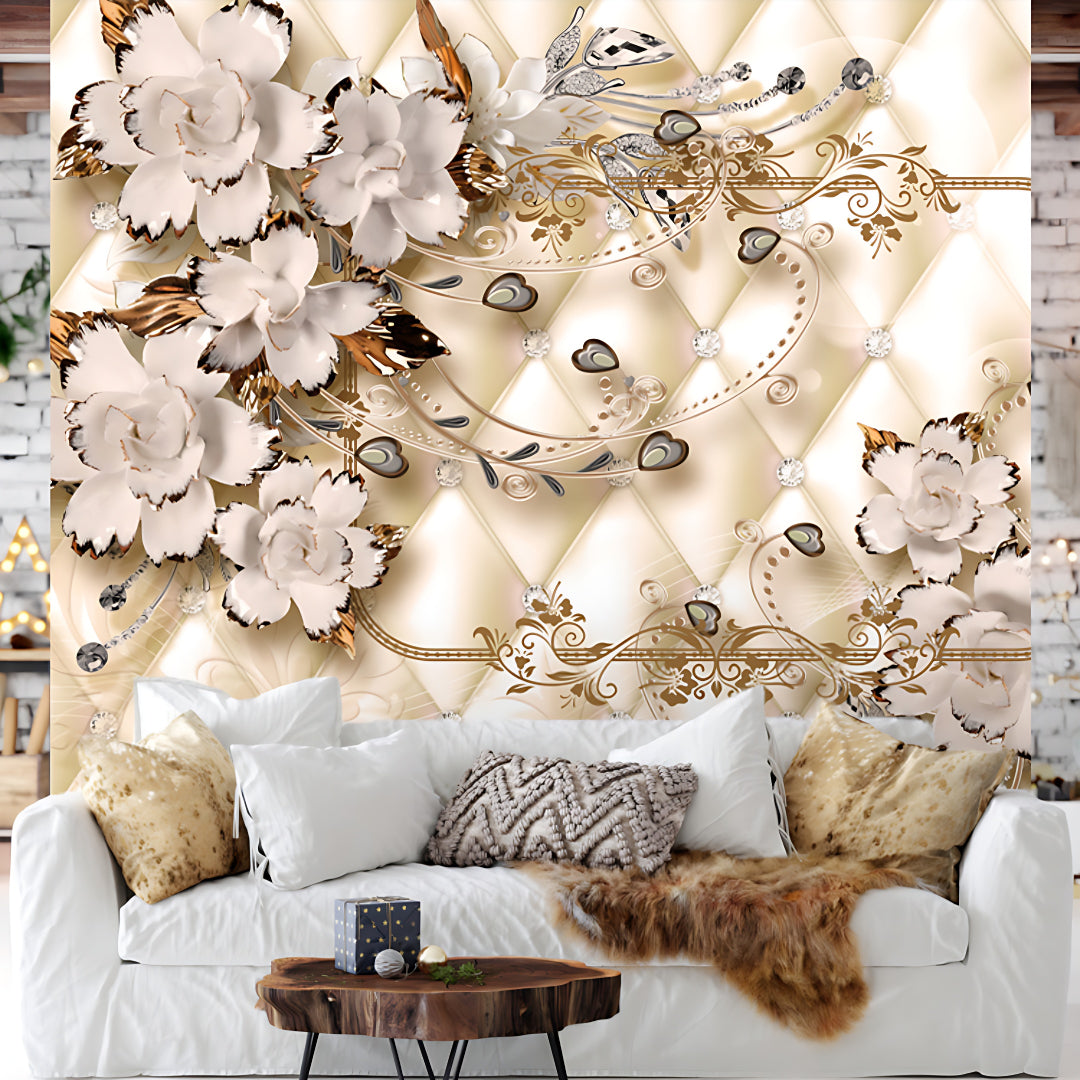 Pink Floral Customize Wallpaper