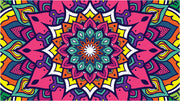 Pink Mandala Round Pattern Art Self Adhesive Sticker For Table