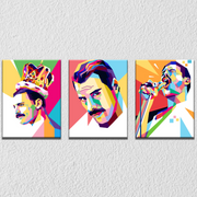 Queen Freddie Pop Art, Set Of 3