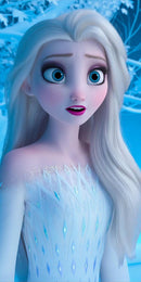 Beautiful Elsa With Long Hair Self Adhesive Sticker For Door