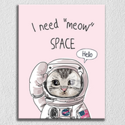 I Need Meow Space Art