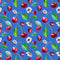 Cherry With Green Leafs Art Self Adhesive Sticker For Refrigerator