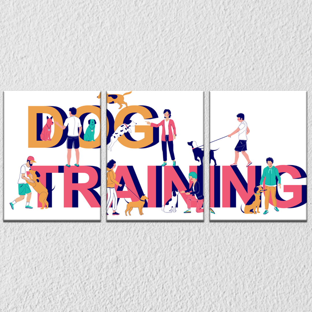 Dog Training Wall Art, Set Of 3