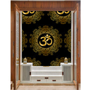 Om In Golden Design Self Adhesive Sticker Poster