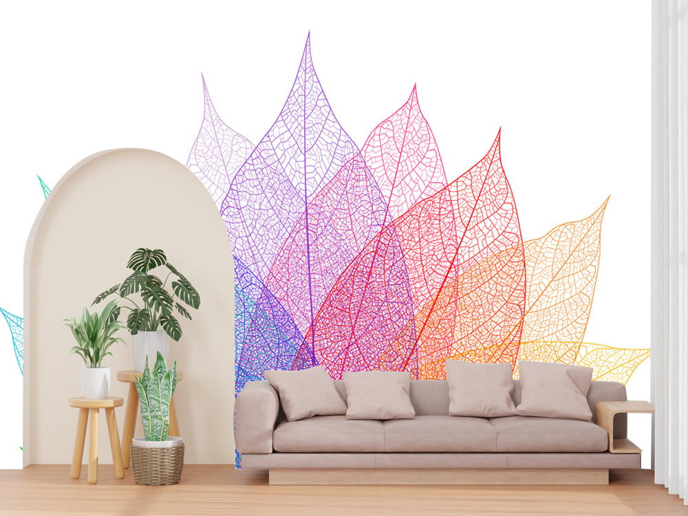 Rainbow Leaf  Customized Wallpaper
