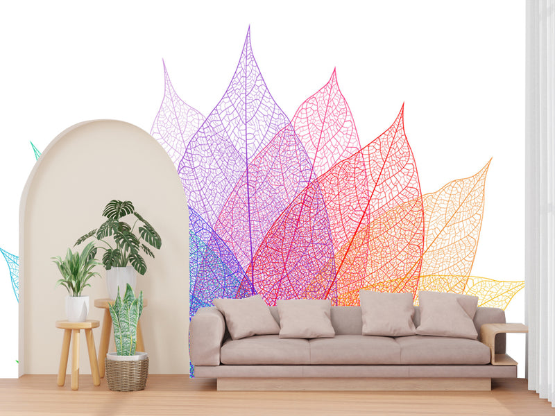 Rainbow Leaf  Customized Wallpaper