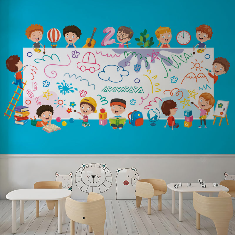 Abstract Nursery School Wallpaper