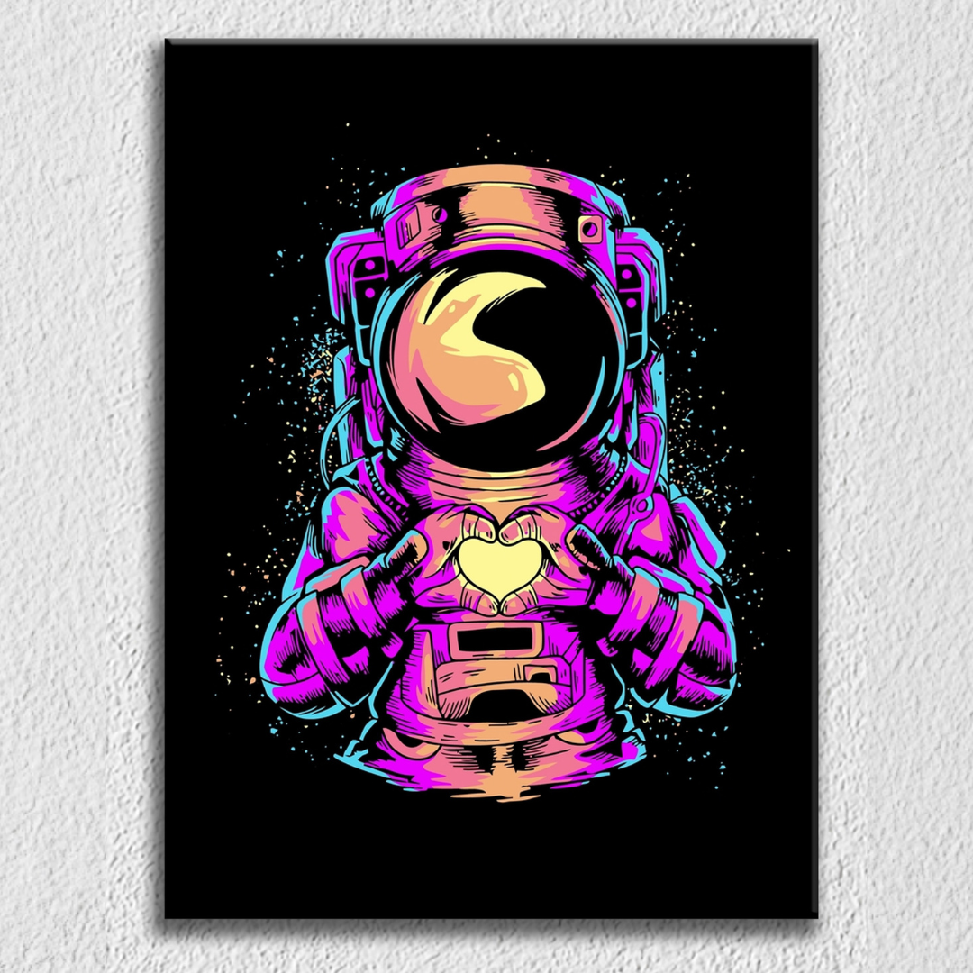 Astronaut Making Heart Art