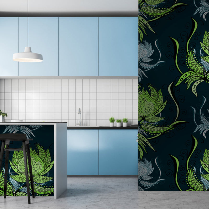 Green Leafs Flower Customize Wallpaper