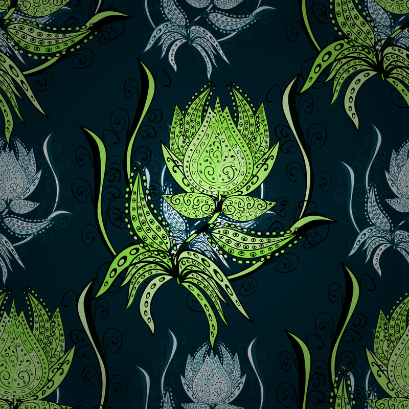 Green Leafs Flower Customize Wallpaper