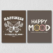 Happy Mood Wall Art, Set Of 2