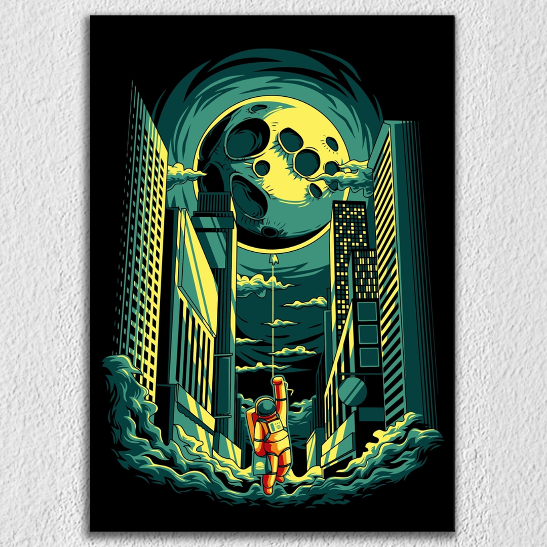 Astronaut Moon Balloon Art