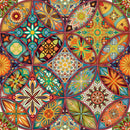 Mandala Art Multi Round Pattern Self Adhesive Sticker For Table