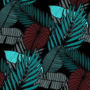 Blue Red Leafs Design Self Adhesive Sticker For Cabinet
