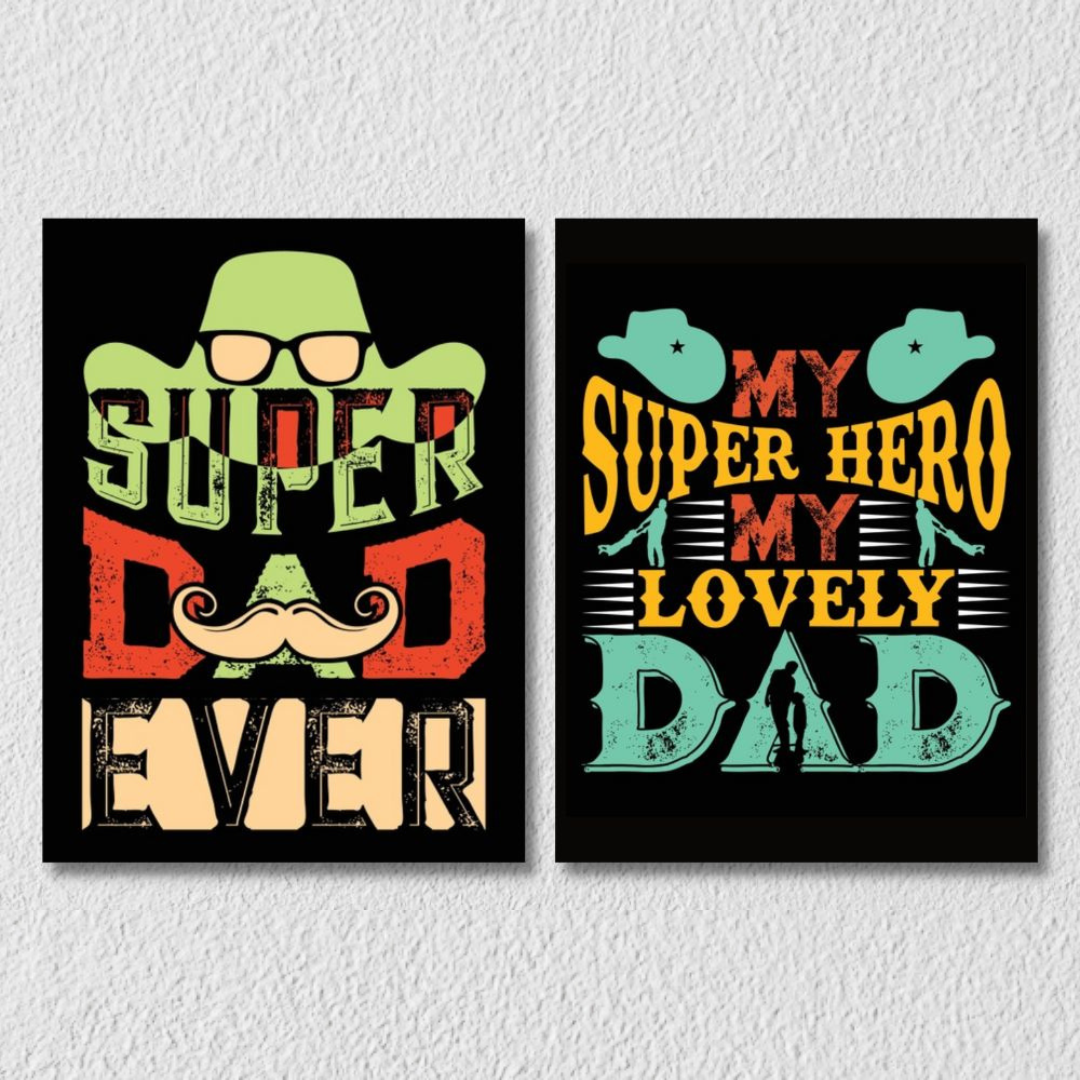 Super Dad Wall Art, Set Of 2