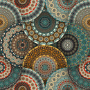 Multi Round Pattern Mandala Art Self Adhesive Sticker For Table