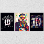 One Direction Band Wall Art, Set Of 3
