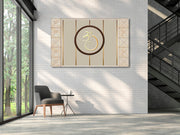 Golden Om In Black Round Art Self Adhesive Sticker Poster