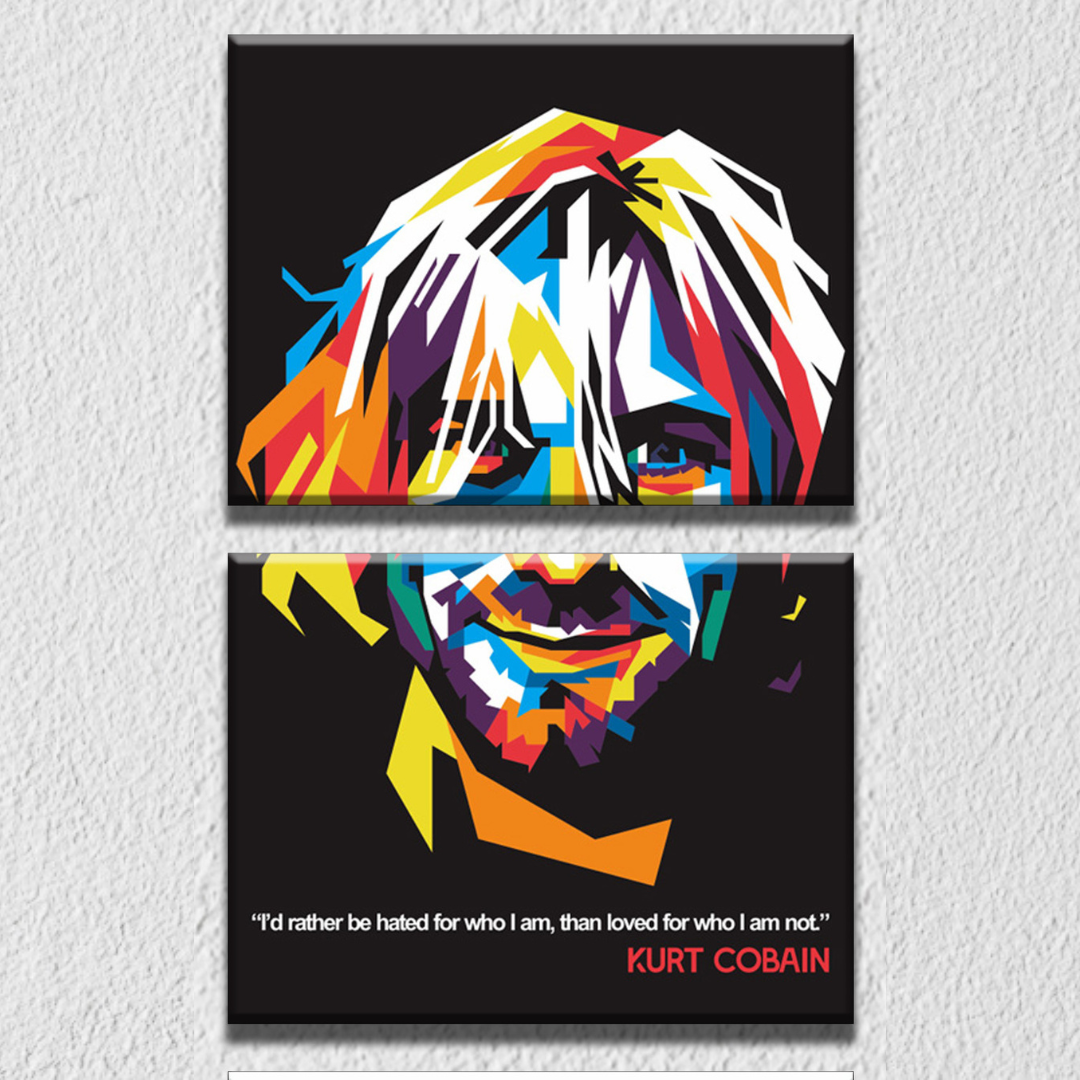 Nirvana Music Kurt Wall Art, Set Of 2