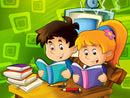 Reading Students Wallpaper