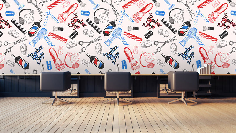81US  46 OFFBeibehang Mural Wallpaper Europe And The United Kingdom  British Retro Trend Barber Shop Backgr  Mural wallpaper Shop wallpaper Barber  shop decor