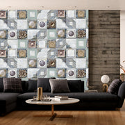 Greek tile Customised Wallpaper