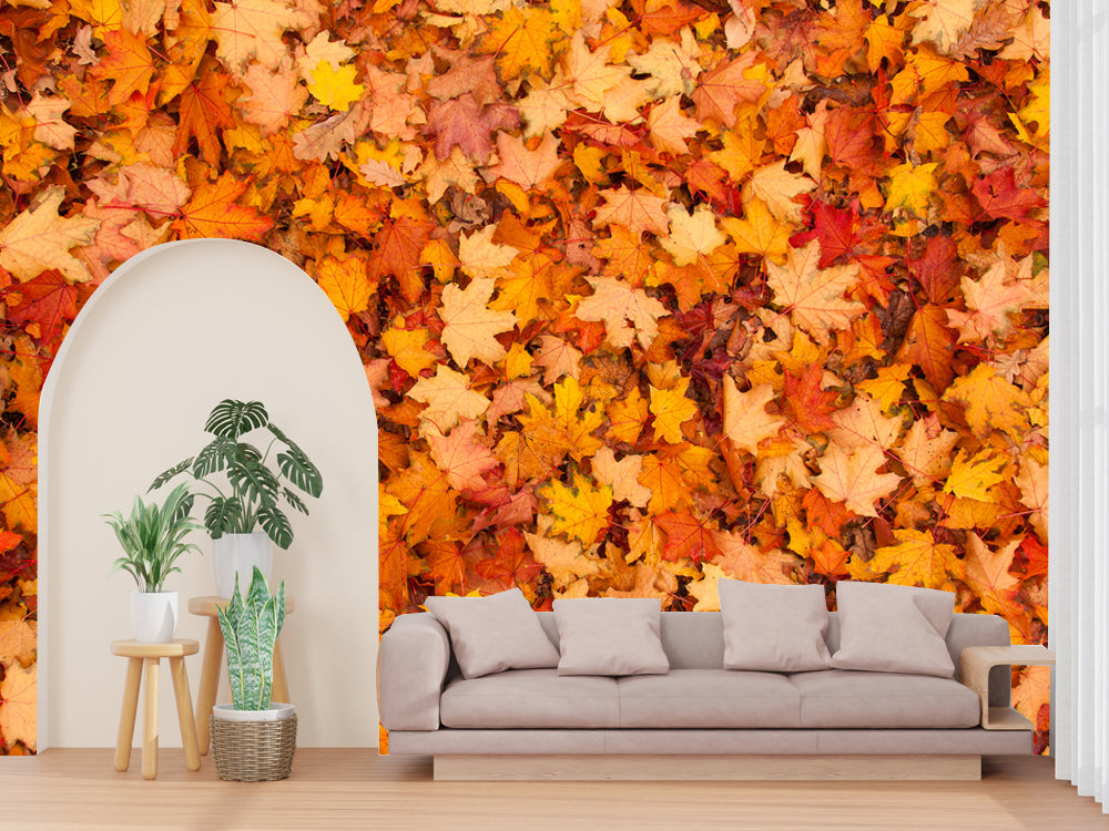 Leafy forest aesthetic seamless wallpaper