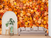 Leafy forest aesthetic seamless wallpaper