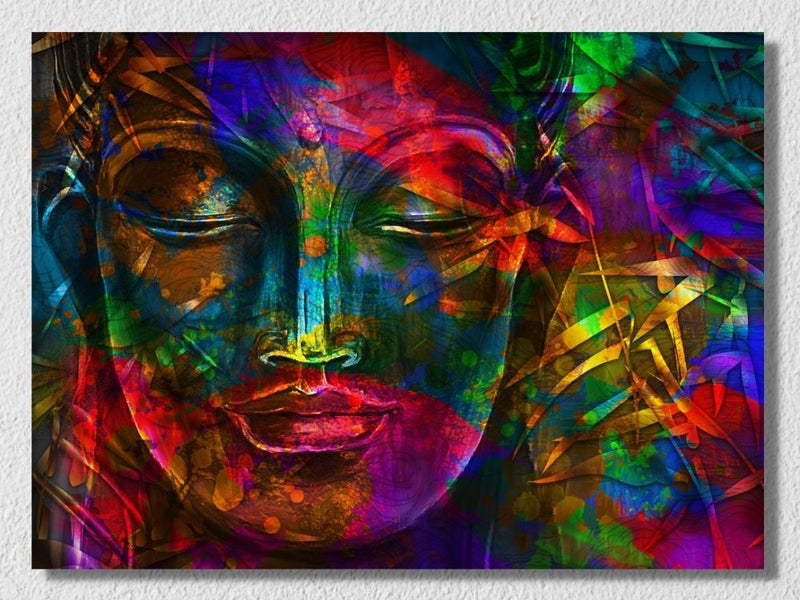 Multicolour Buddha Face