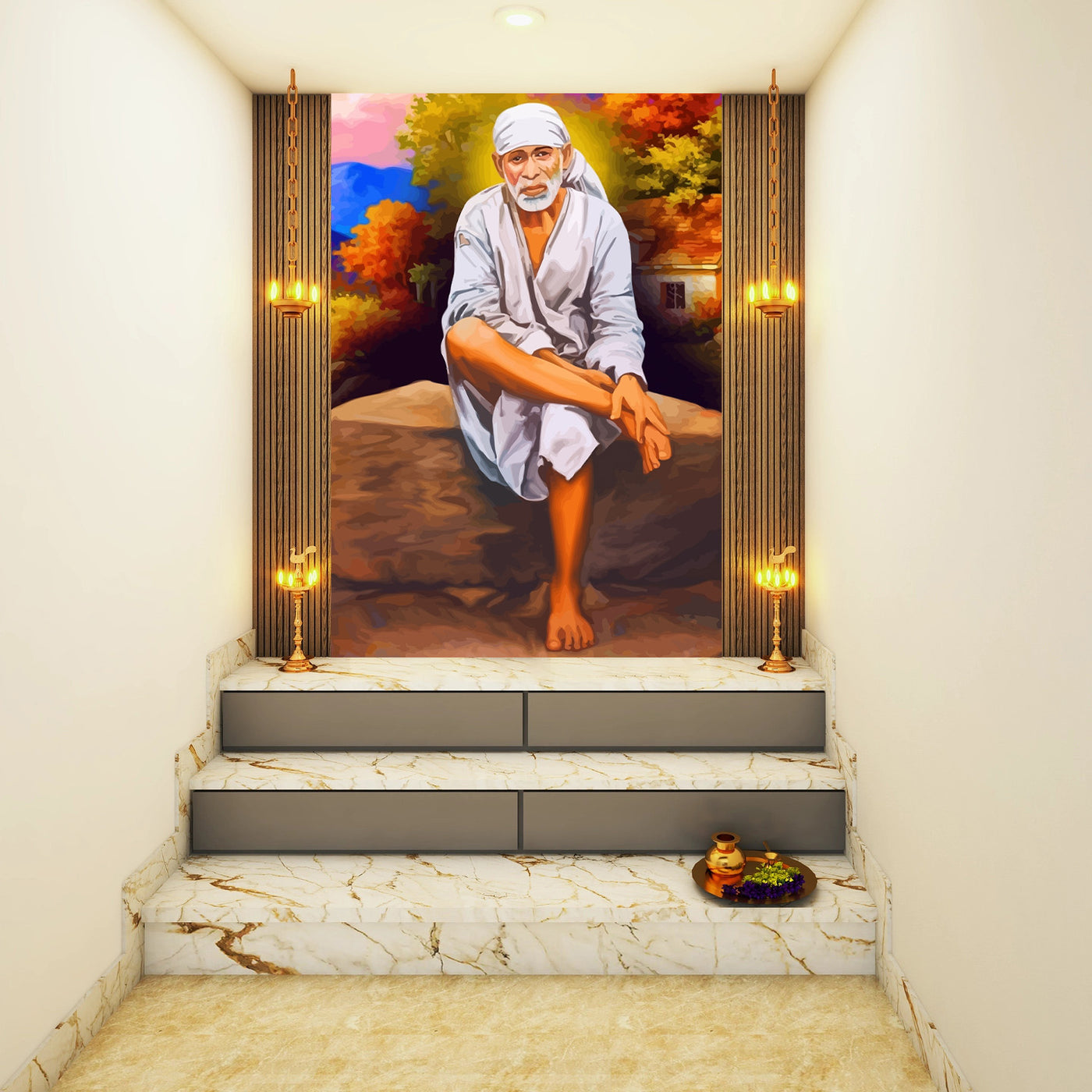 Sai Baba Customised Wallpaper
