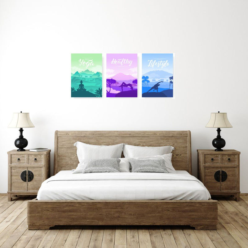 Yoga Wall Art, Set Of 3