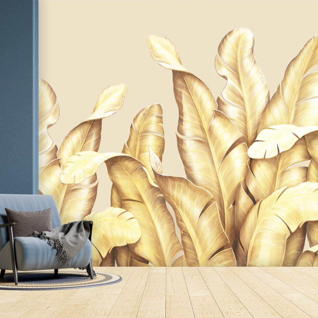 3D Leaf Customized Wallpaper