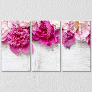 Pink flower Set of 3