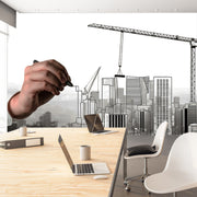 Hand Drawing Building Wallpaper