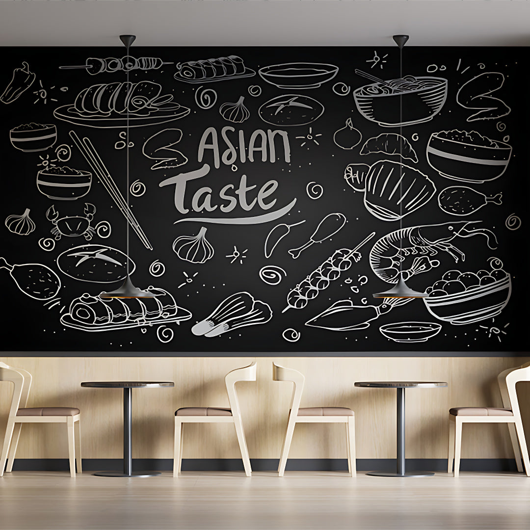 Asian Taste Black Customize Wallpaper