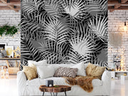 Leaves Line Art Background Customized Wallpaper