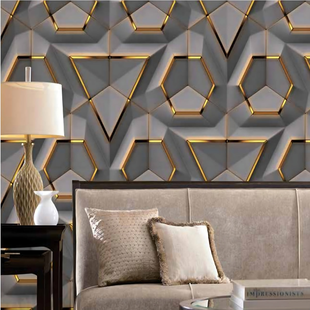 Shine 2 Geometric 3D Wallpaper
