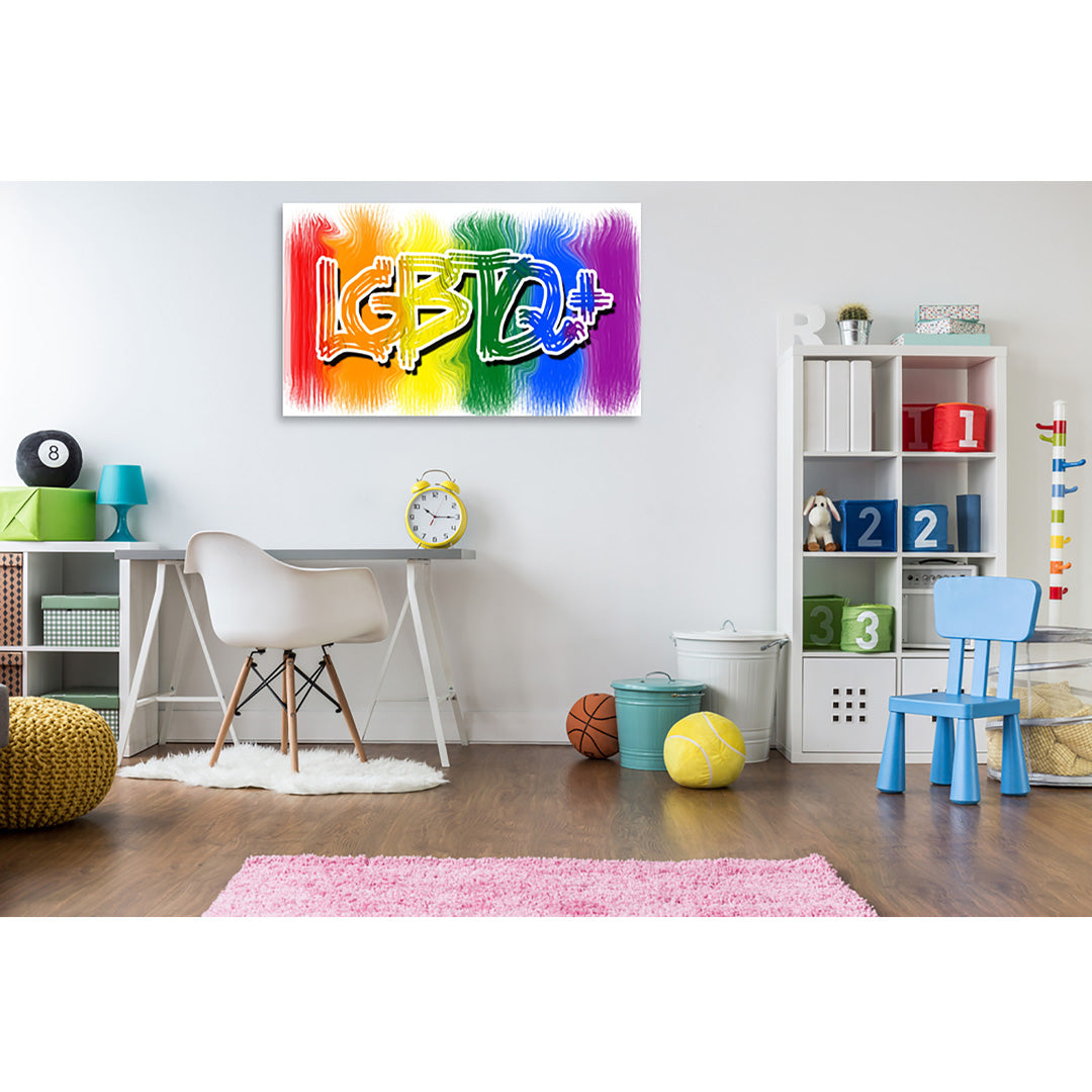LGBTQ Graphic Logo Self Adhesive Sticker Poster