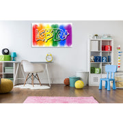 LGBTQ Graphic Logo Self Adhesive Sticker Poster