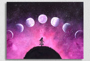 Girl And Moon Phases