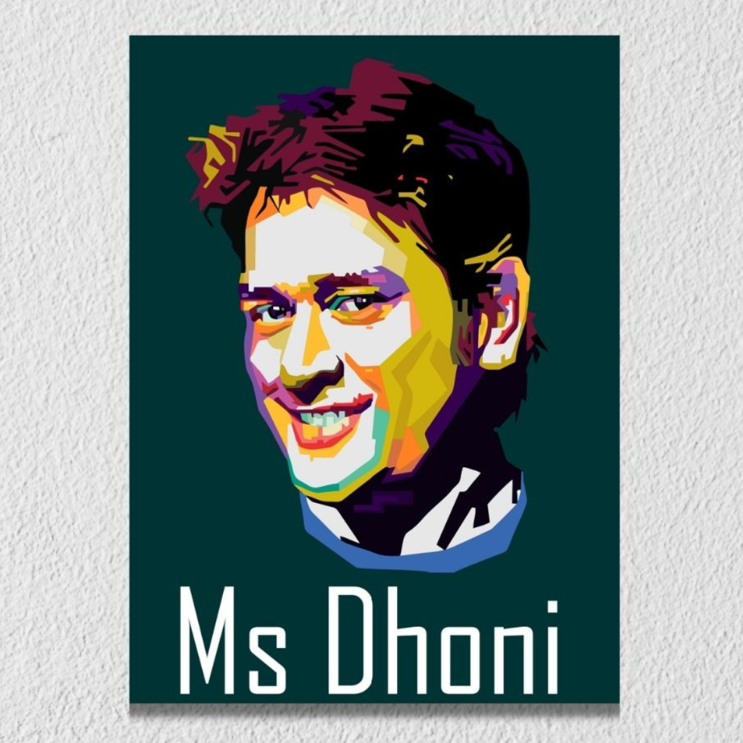 M S Dhoni Wall Art