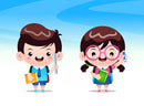 Students Vector School Wallpaper