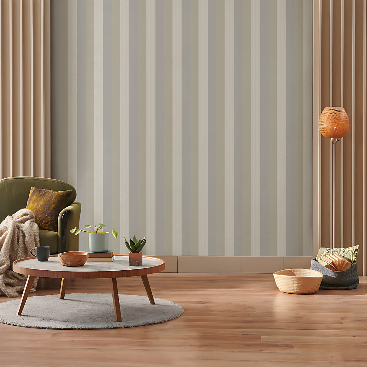 Omega Striped Wallpaper