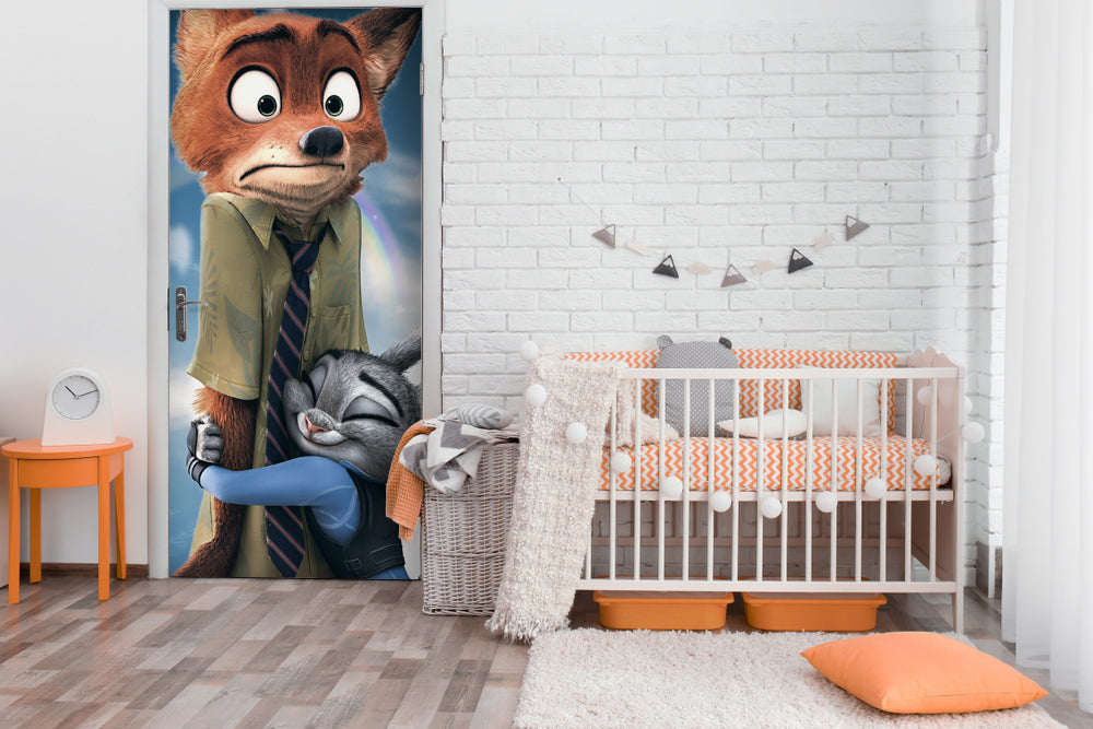 Nick Wilde Zootopia Anime Self Adhesive Sticker For Door