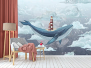Nursery ocean world fish kids wallpaper