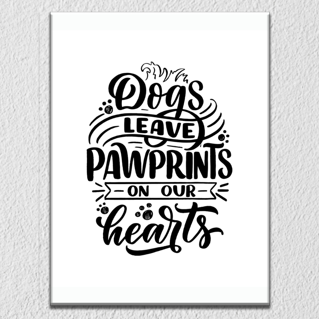 Pawprints On Our Hearts Wall Art